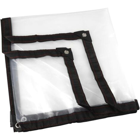 Tinor – Transparent tarpaulin 2X2m – Clear waterproof insulation film – Frost proof, rainproof, UV protection – For patios and outdoor areas (1/5)