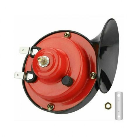 Klaxon de train 12 V 300 dB étanche pour moto camion train bateau voiture SUV bateau - rouge (1/5)