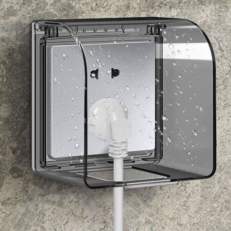 Sortie Couvercle Childproof 86 modèle universel Boîtier de Prise étanche 12.2×10.8×7.3 CM Prises extérieures étanches pour interrupteur