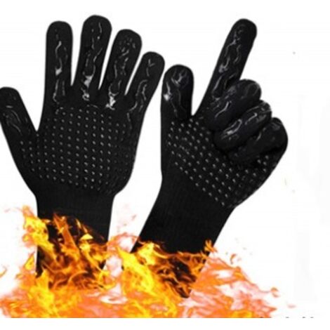 Barbecue noir, cuisine, silicone antidérapant résistant à haute température 800 degrés isolation thermique et anti - blanchiment micro
Gants de poêle à vagues (1/3)