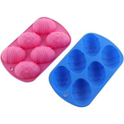 Pack Easter Silicone Molds 6 Cavities Handmade Soap Mold for Soap Baking Cake