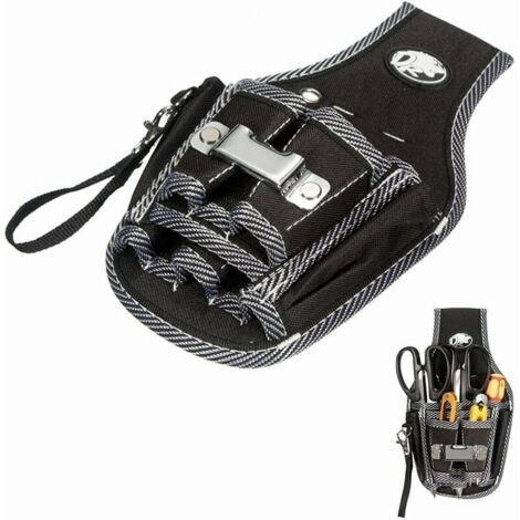 Pochette à outils 9 en 1 Ceinture-sacoche électricien porte-outils de ceinture Multifonction Sac Tournevis Kit Support pour Bricolage/électricien/plombier/constructeur/menuisier (1/5)