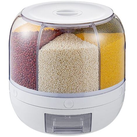 Rice Dispenser, Rotating Cereal Dispenser, Household Rice Container Storage, Dry Food Storage