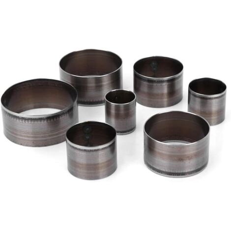 Round Punch Set for Leather Punching, Set of 7 Leather Cutting Tools, Round Hole Punch Made of Steel, 20 mm/25 mm/30 mm/35 mm/40 mm/45 mm/50 mm
