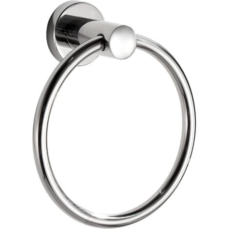 Contemporary style towel ring in chrome plated 304 stainless steel