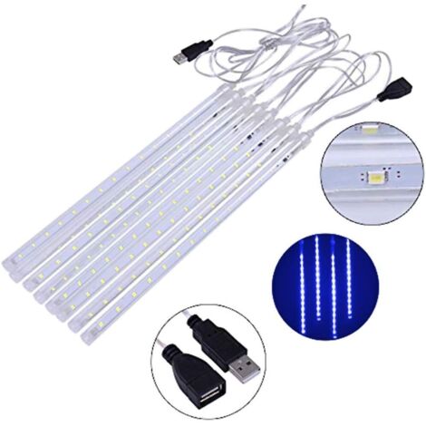 Tinor – Meteor shower lights – IP65 waterproof Christmas string lights – 8 tubes with 192 LEDs – For wedding party, family tree, garden (1/4)