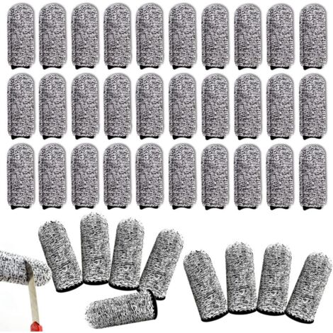 Tinor – Pack of 40 anti-cut finger protectors – Non-slip reusable gloves for kitchen and construction – Breathable fabric – Easy to put on and take off (1/5)