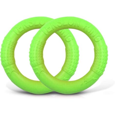 Frisbee Dog Toy Frisbee for Dogs Floating Dog Disc Dog Frisbee Dog Indestructible Hoops 2 Pieces (Green)
