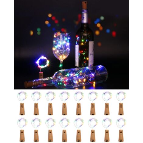 Tinor – LED bottle lights 2m 20 waterproof lights – Suitable for Christmas, weddings, parties – Flexible copper wire for creative designs – 16pcs included (1/5)