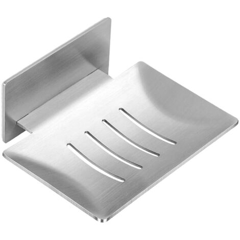 Tinor – Wall mounted soap dish – Stainless steel, self-adhesive – No drilling installation – Rust-proof, corrosion-resistant – Dimensions: 12cm x 7.7cm x 5cm (1/5)