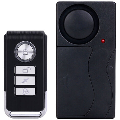 105dB Anti-Theft Bike Motorcycle Alarm, Wireless Security Vibration Motion Sensor Alarm with Remote Control for Bike Car Vehicles Door Window