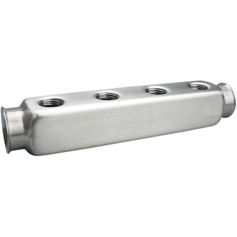 CCYKXA Stainless Steel Distribution Tube, G1 2mm, Underfloor Heating Manifold Accessory, Suitable for Underfloor Heating Distribution Pipe, 4 Way