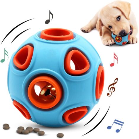 Toy , Indestructible Dog Toy Ball, Interactive Squeaking Dog Toy for Developing and Stimulating Senses, Natural Rubber Teeth Cleaning Toy Ball 8CM (1/5)