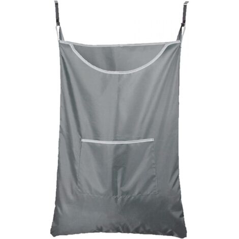 Hanging Laundry Basket - Dirty Laundry Bag, Oxford Cloth Hooks, Clothes Storage, for Bedroom, Bathroom (76 x 51 x 5 cm) (1/5)