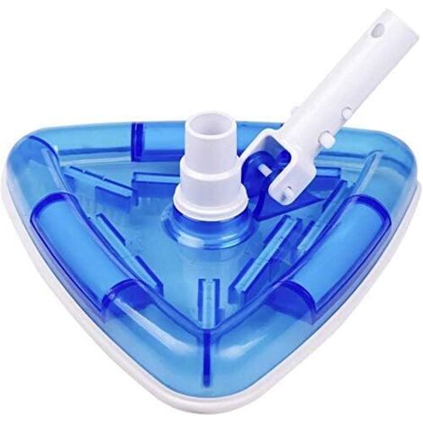 Transparent Triangular Blue Vacuum Head with Swivel and Brush for Pools,Spa (1/5)