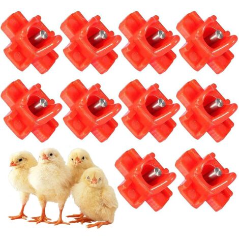 10pcs Water Nipple Chicken Feeder, Automatic Chicken Drinker, Plastic Chicken Drinker for Chickens, Poultry, Ducks, Birds (1/5)