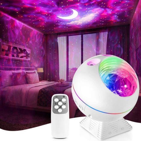 Starry Sky Projector for Kids Baby LED Night Light Planetarium Galaxy Lamp Car Bedroom Living Room Decoration Atmosphere Wave Light Relaxing Light Gift with Bluetooth Timer (1/5)