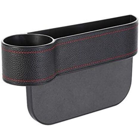Car Seat Organizer, PU Leather Car Seat Gap Filler Car Seat Organizer with Cup Holder for Storing Cups Coins Main Driver Seat