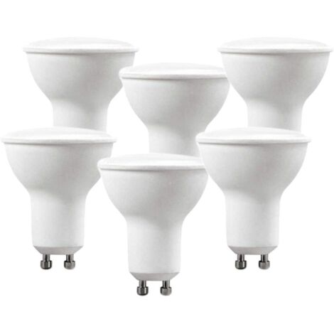 GU10 LED lamp, 5W, 220V, 400 lumens, 120 degree angle, opal diffuser, 6000K (X6, cool white) [Energy class A++] (1/4)