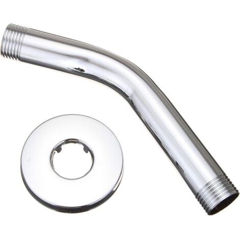 Stainless Steel Shower Arm Extension, Shower Head Extension, Extension Pipe Arm for Wall Mount for Fixed Shower Head, No Rust (Chrome Plated)