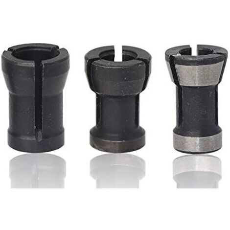 CCYKXA 3pcs 6/6.35/8mm Collet Adapter Alloy Milling Cutter Collet Collet for Bakelite Milling Machine Parts. (1/4)