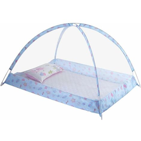 Moustiquaire pour lit pliable, moustiquaire pour lit de bébé portable, installation de moustiquaire en forme de dôme 120X90X100cm (1/5)