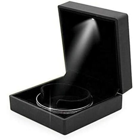 LED Rectangular Jewelry Box, Soft Velvet Lining Anti-Scratch Interior, Rings/Pendant/Bracelet/Necklace for Collection and Storage(Bracelet) (1/5)