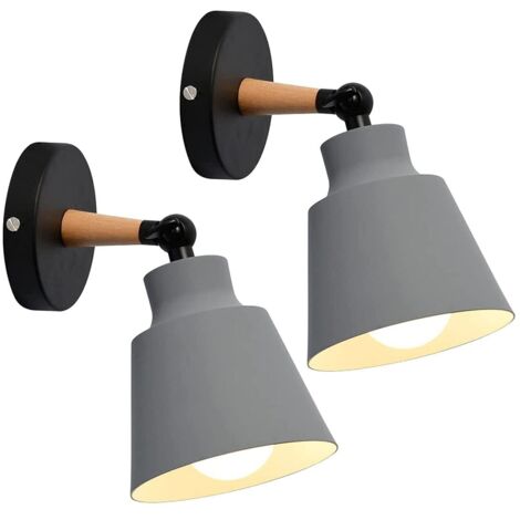 Tinor – Vintage industrial wall lights – 2 packs adjustable metal lamps – E27 socket for LED/halogen – Rotatable for wall or ceiling use (1/5)
