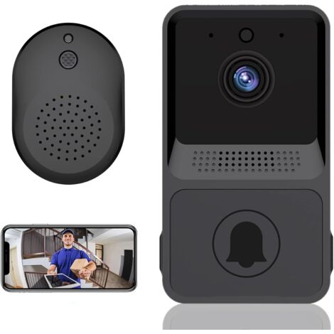 Wireless Remote Video doorbell, Smart Video doorbell Home intercom HD Night Vision WiFi Charging, Smart doorbell, Two-Way Talk, APP Control