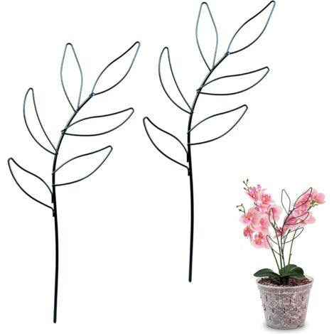 CCYKXA 2 Pieces, Black Indoor Plant Stake, Indoor Climbing Plant Stake, Metal Climbing Plant Support, Used for Monstera, Vines, Potted Plants and Flowers (1/5)