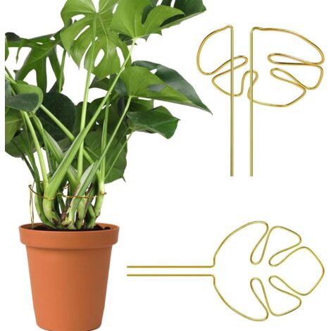 CCYKXA 2 Pack Monstera Plant Stakes, Climbing Plant Support, Multipurpose Stem Support, Plant Supports with Unique Leaf Design for Indoor Plants (1/5)