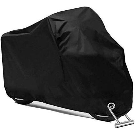 210D Motorcycle Cover, Waterproof Polyester Cover Resistant to Bird Droppings, Water, Dust/Snow/Rain, Wind, UV (190X85X115cm) (1/5)