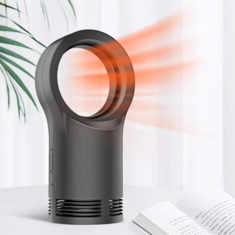 Smart Heater Mini Small Portable Household Electric Heater 400w with Tip-Over and Overheat Protection for Indoor Office Cordless (Black)