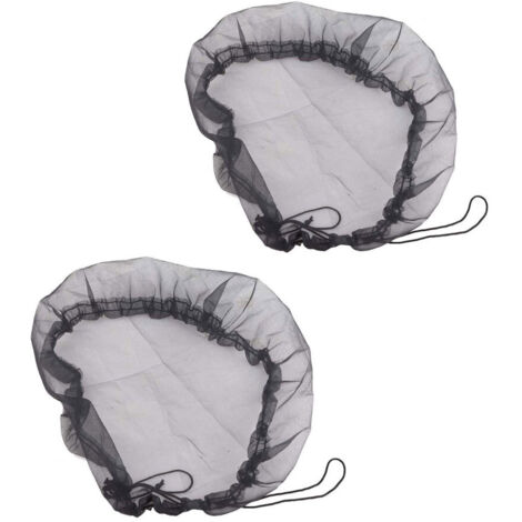 Lot de 2 housses de protection en maille pour tonneaux de pluie - Diamètre : 35.4inch - Réglables - Pour récupérateur d'eau - Seau de récupération de la pluie