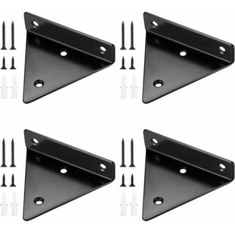 4 Pieces Floating Shelf Brackets, Invisible Triangle Wall Shelf Brackets, Metal Wall Shelf Brackets for Shelves (1/5)