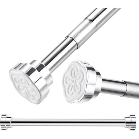 Extendable Rod, 40-55cm, Stainless Steel Telescopic Rod, Curtain Rod, Shower Rod, Clothes Rail Curtain Rod, Wardrobe Tension Rod, No Drilling