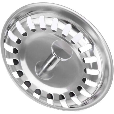 Sink Strainer Stopper Stainless Steel Sink Stopper For Your Kitchen Bathroom - Diameter 79mm（2 pc）