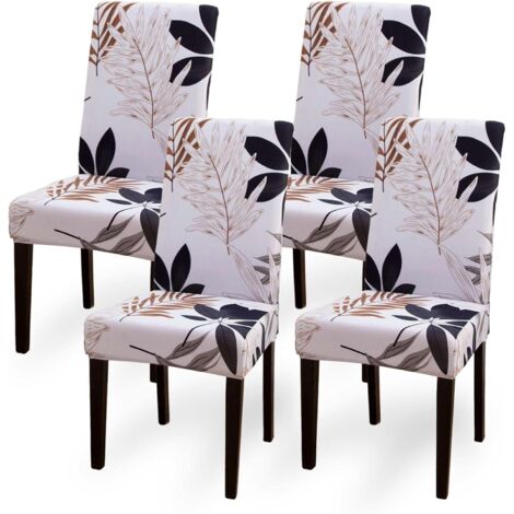 Chair Cover, Stretch Dining Chair Cover 4 Pieces, Removable Washable Decoration Chair Slipcover Chairs Protector
