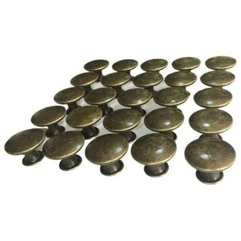 Poignée de meuble-10x Boutons de Tiroir de Porte Vintage 30mm Antique Laiton Poignées de Placard d'armoires de Cuisine, Pour Commode et Armoire Meuble, Bronze Ancien (1/4)