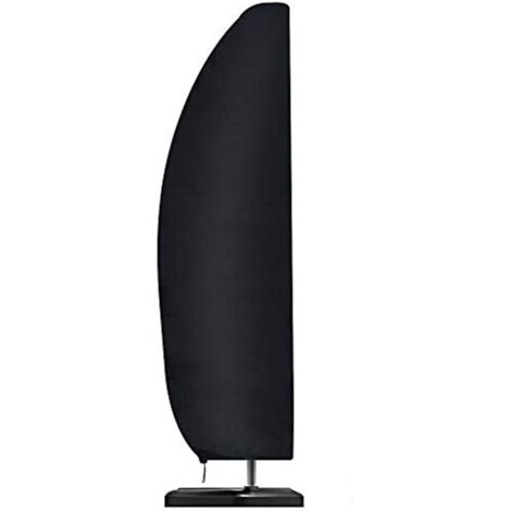 Parasol Cover, Waterproof, Windproof, Heavy Duty Rip Proof 210D Oxford Fabric Extra Large Cantilever Umbrella Cover with Zip (265 x 40/70 / 50 cm) - Black
