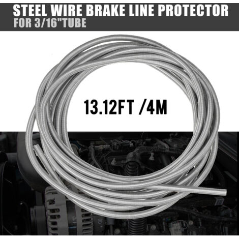 4 meters of stainless steel brake line protection for 3/16 tubes (1/5)