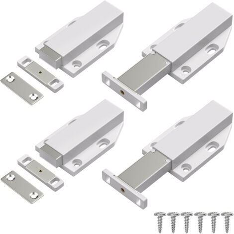 CCYKXA 4 Pieces Push Open Push Door Cupboard Magnet Closure for Cabinet Drawer System Magnetic Latch Lock Push Door Damper for Cupboard Door (1/5)