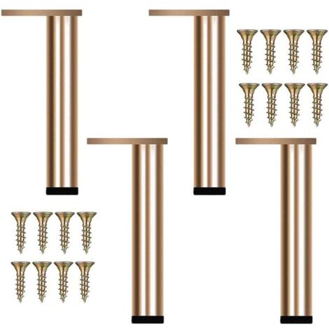 4 Pieces Adjustable Furniture Legs 30cm Modern Sofa Legs Gold Bed Legs Replacement Feet for Table Cabinet