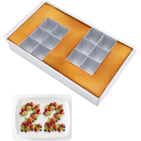 Adjustable Aluminum Baking Molds - Number Letter Mold - Non-Stick DIY Cake Mold - Large Baking Molds - Wedding, Birthday, Baptism Kit (1/5)