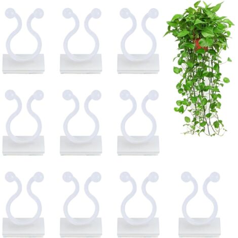 CCYKXA 100Pcs Climbing Plant Support Clip, Wall Plant Clip, Vine Wall Clip, Clip for Climbing Plants - White (1/5)