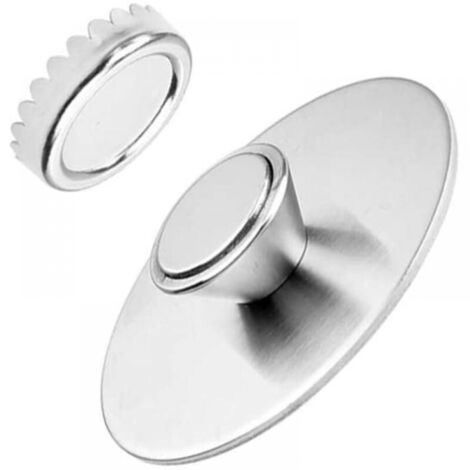 Porte-savon magnétique mural en acier inoxydable suspendu distributeur de savon avec aimant pour douche lavabo (1/5)