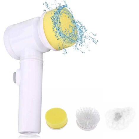 Electric Cleaning Brush, Cordless Electric Scrubber, Electric Spin Scrubber with 3 Replaceable Brush Heads, Handheld Electric Spin Scrubber, for Stovetop (1/5)