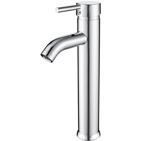 Bathroom Faucet Tall, Single Lever Basin Mixer Tap for Sink, Hot and Cold Adjustable Bathroom Basin Mixer Tap, Chrome