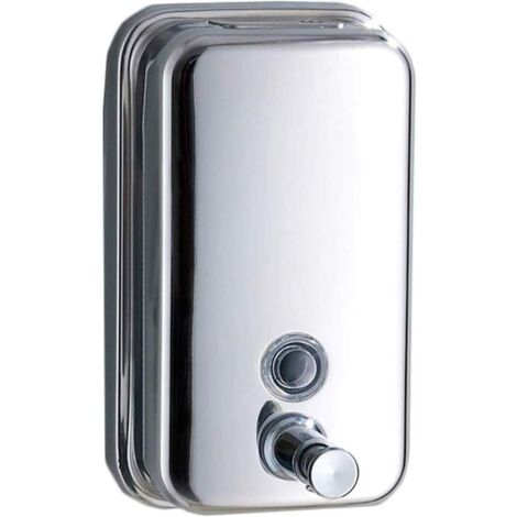 Soap Dispenser Stainless Steel Bathroom WC Kitchen Manual Liquid Soap Box Wall Fixed Mounted 1000ml (1/5)