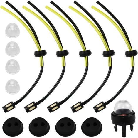 Universal Fuel Filter Kit Fuel Filter Hose with Cap and Primer Bulb Fuel Line Brushcutter - 14 Pieces (1/5)